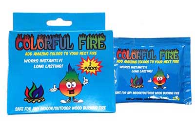 Colorful Fire flame colorant packets