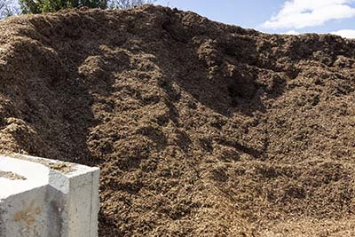 Double ground mulch, light brown