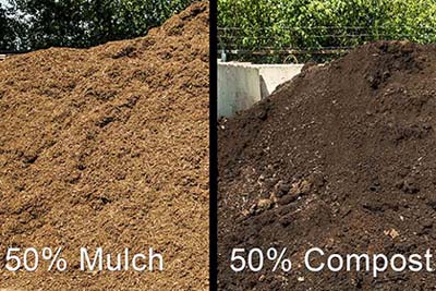 Custom blend mulch blended 50-50 with compost