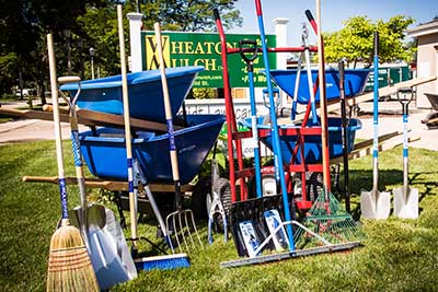 A.M. Leonard landscape tools and products in our building