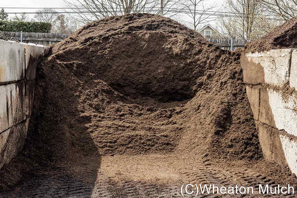 Triple ground mulch with a natural brown color